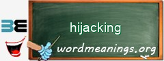 WordMeaning blackboard for hijacking